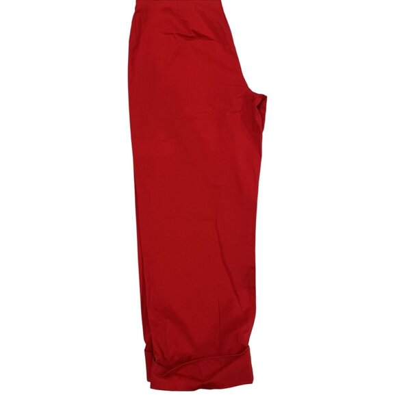 Requirements Red Cuffed Capri Pants Size 10 - Picture 4 of 9